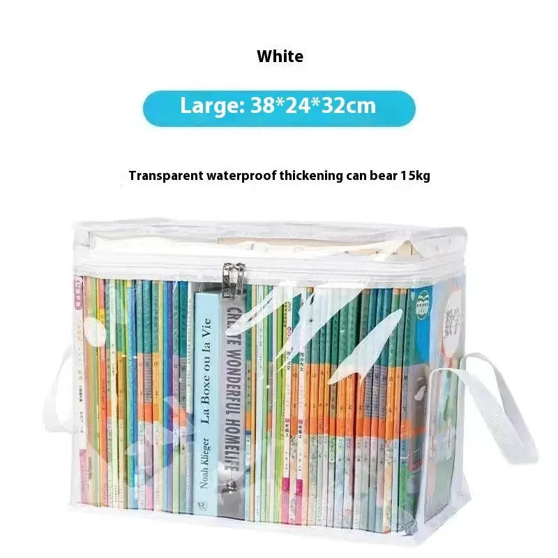 Large PVC water buggy bag with transparent panels showing 24L capacity and foldable design