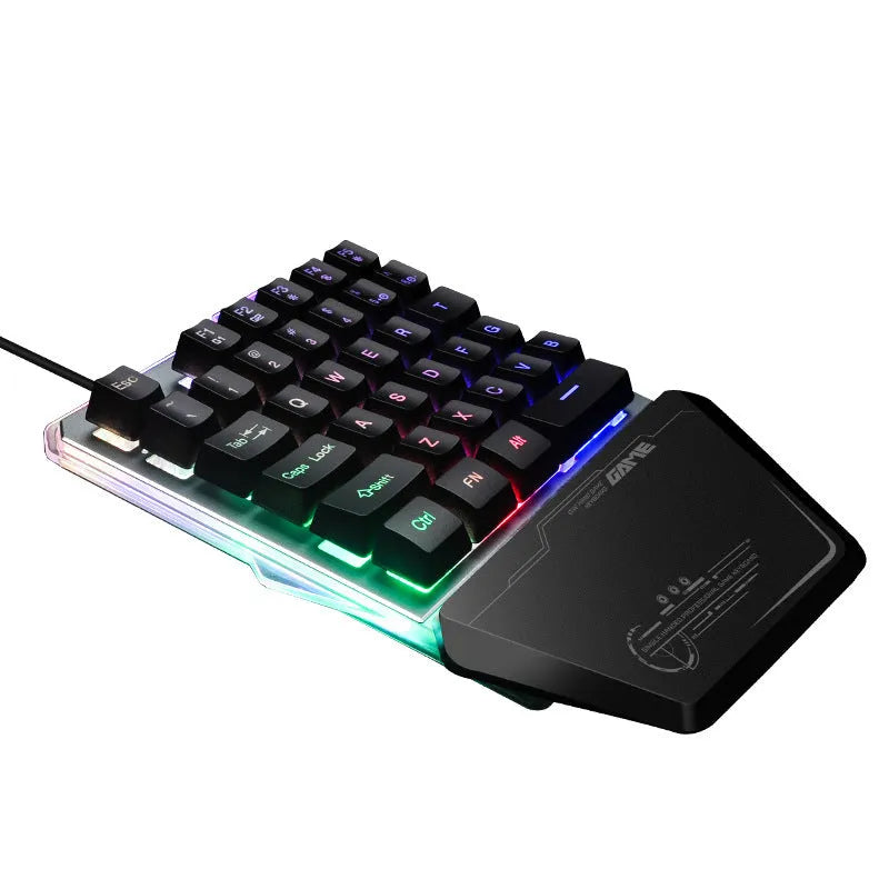 G40 Flow Colour black robotic one-handed gaming keyboard with RGB backlighting