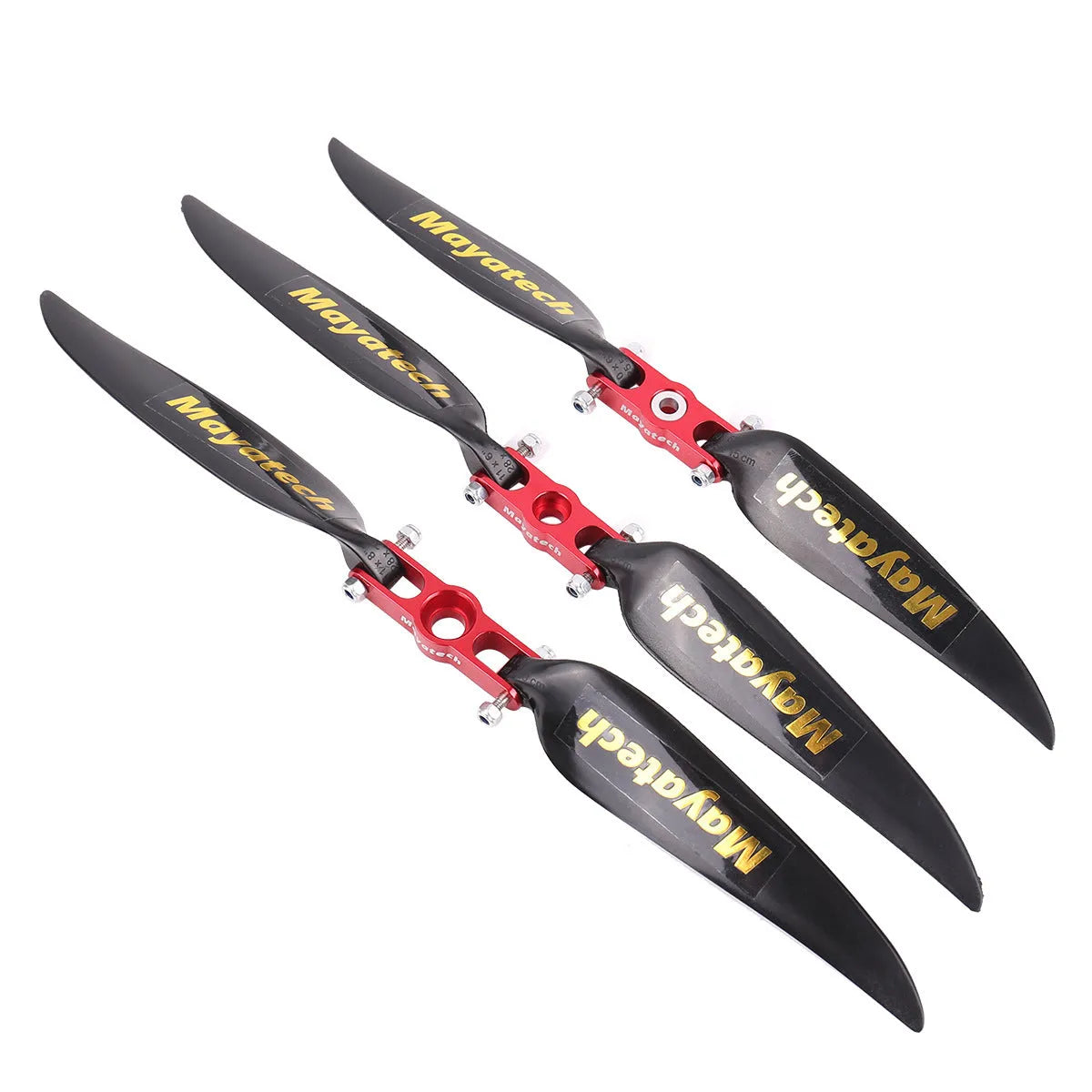 Black nylon folding paddle with quick-disassembly fittings shown in folded position.