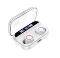 Black X11 Bluetooth wireless earbuds and charging case with six silicone ear sleeves.