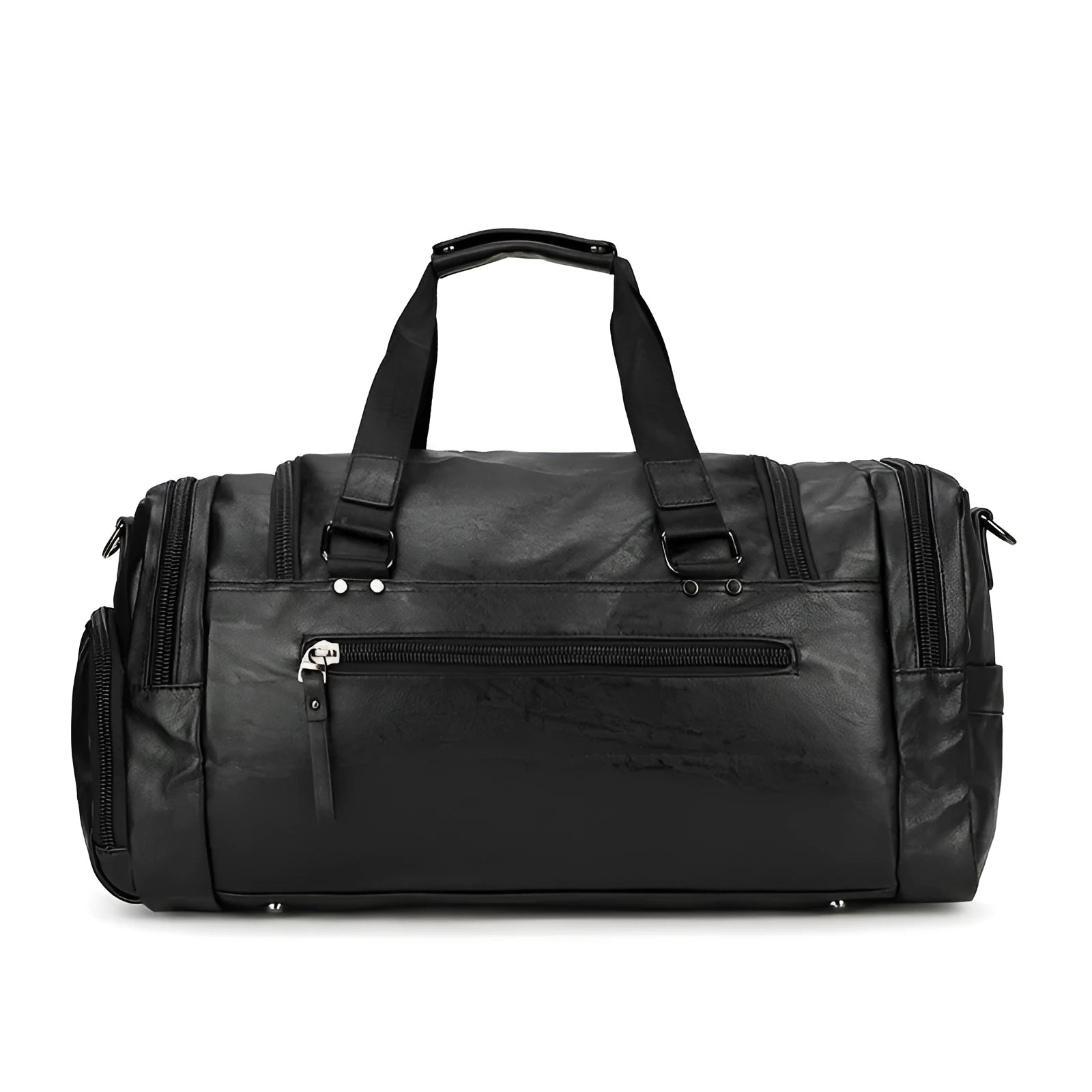 Large black travel shoe bag for sports trainers with separate compartment