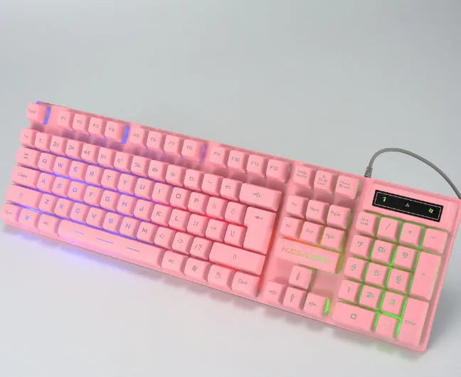 TX35 white mechanical feeling keyboard with USB cable and full-size layout