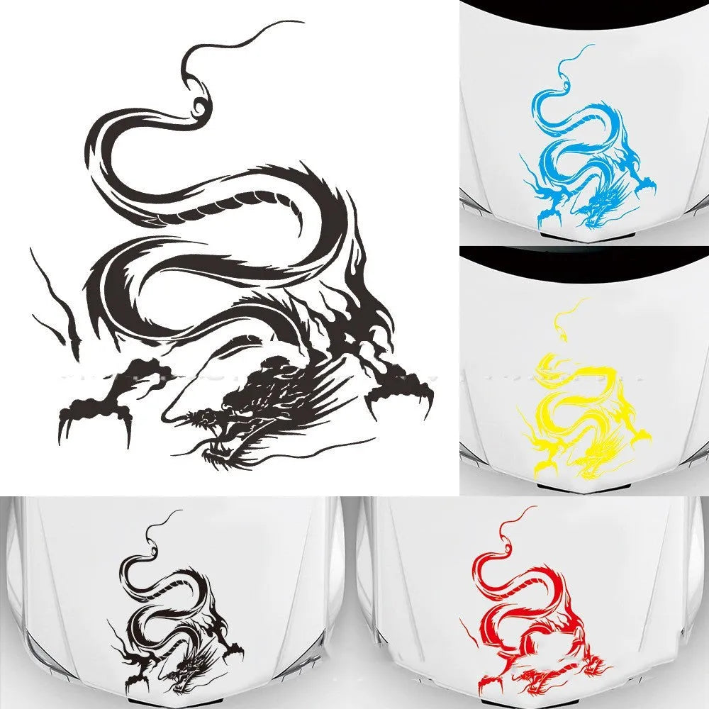Dragon design car body sticker for front end modification measuring 50x36cm
