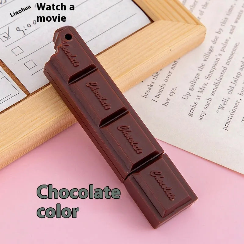 Chocolate ballpoint pen with cartoon food design and 0.5mm writing tip