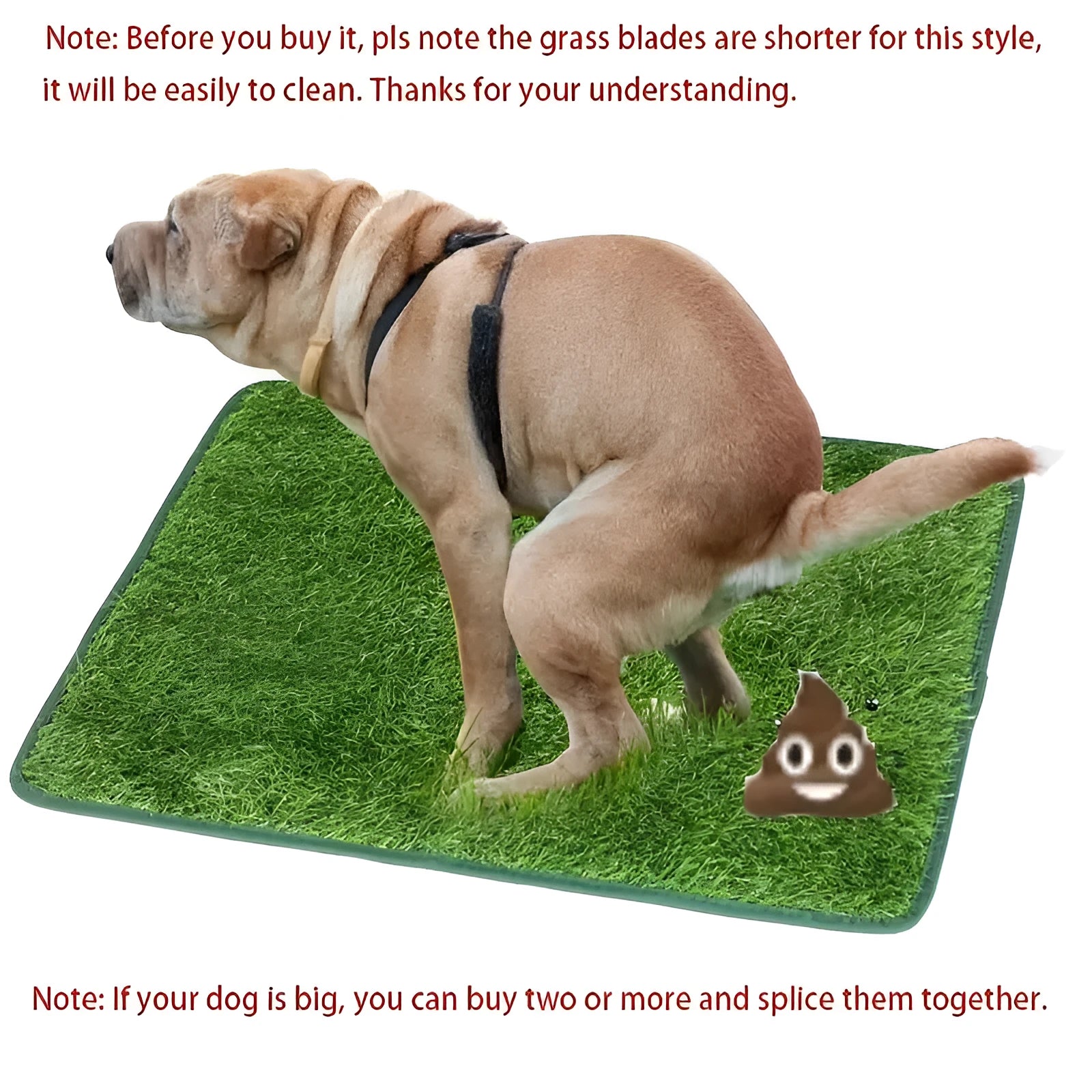 Artificial grass dog toilet mat for indoor pet training, shown in a small size on a floor.