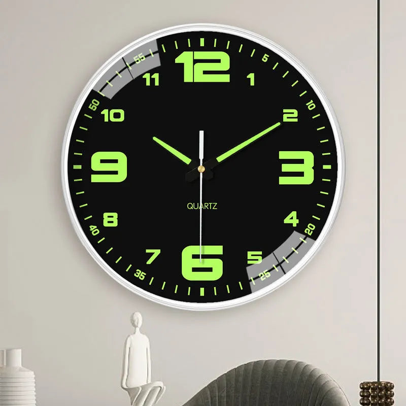 20cm luminous wall clock with modern design in choice of colours for home or office