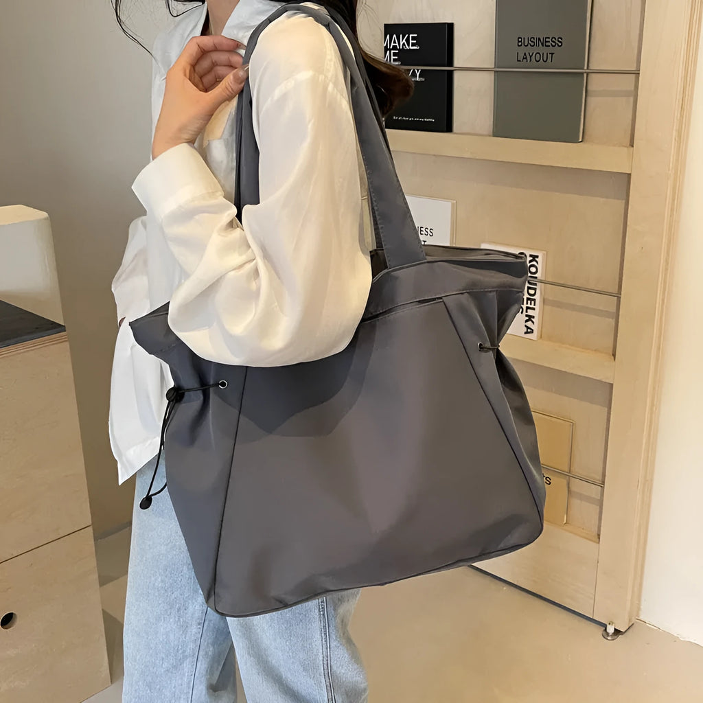 Foldable soft Oxford cloth commuter tote bag in street trend style, shown in multiple colour options