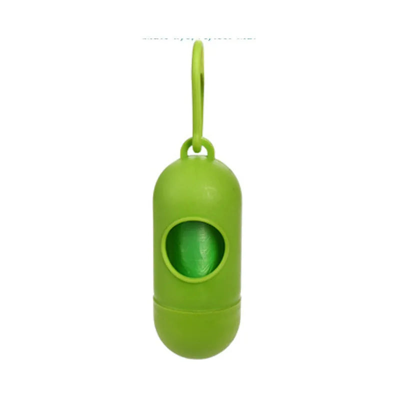 Six different coloured dog poop bags for pet waste cleanup measuring 22.5x30cm