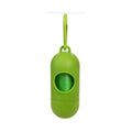 Six different coloured dog poop bags for pet waste cleanup measuring 22.5x30cm