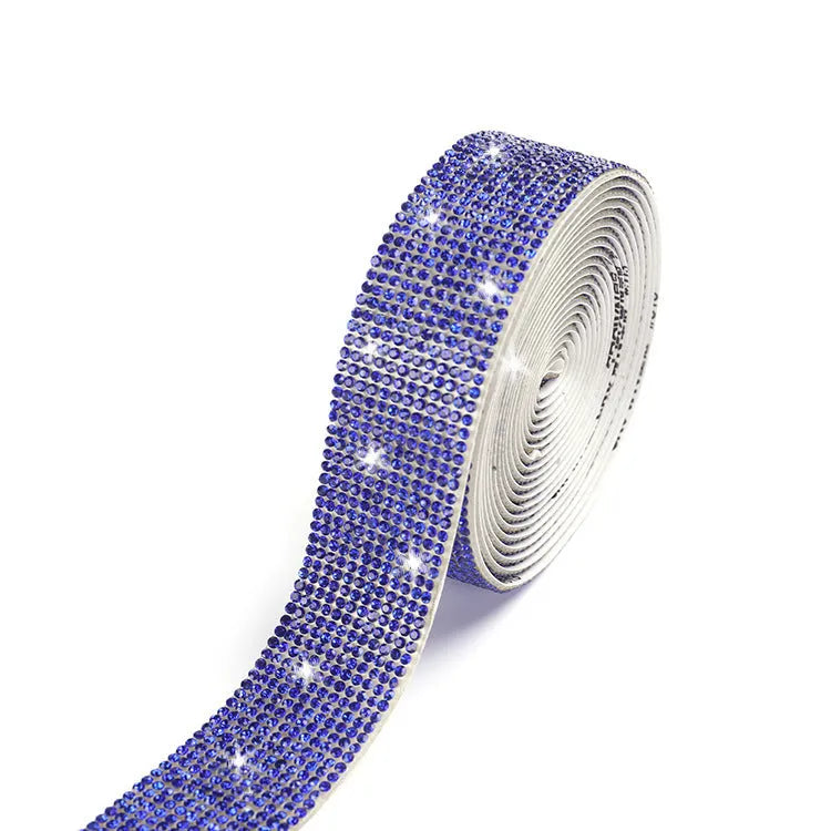 Self-adhesive water drill strips for clothing decoration in white and AB colour