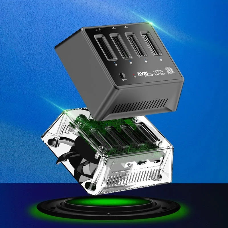 Aluminium alloy M2 Dual Protocol SSD solid state drive base enclosure
