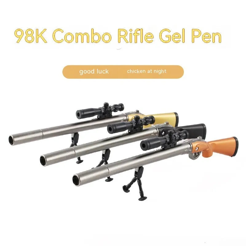 98K Sniper Rifle Marvel gel pen with 0.5mm point and black or blue ink options