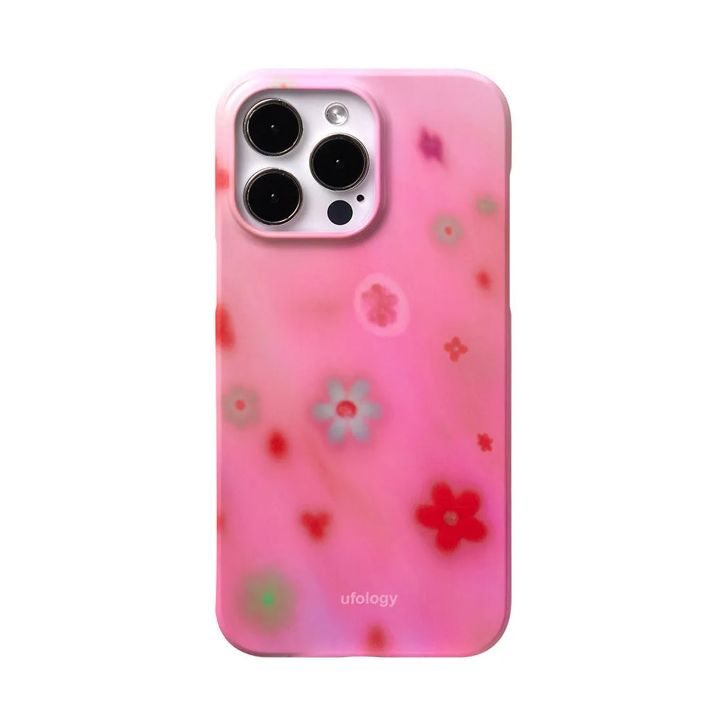 Butterfly flowing sand TPU phone case with fall prevention, shown for iPhone model