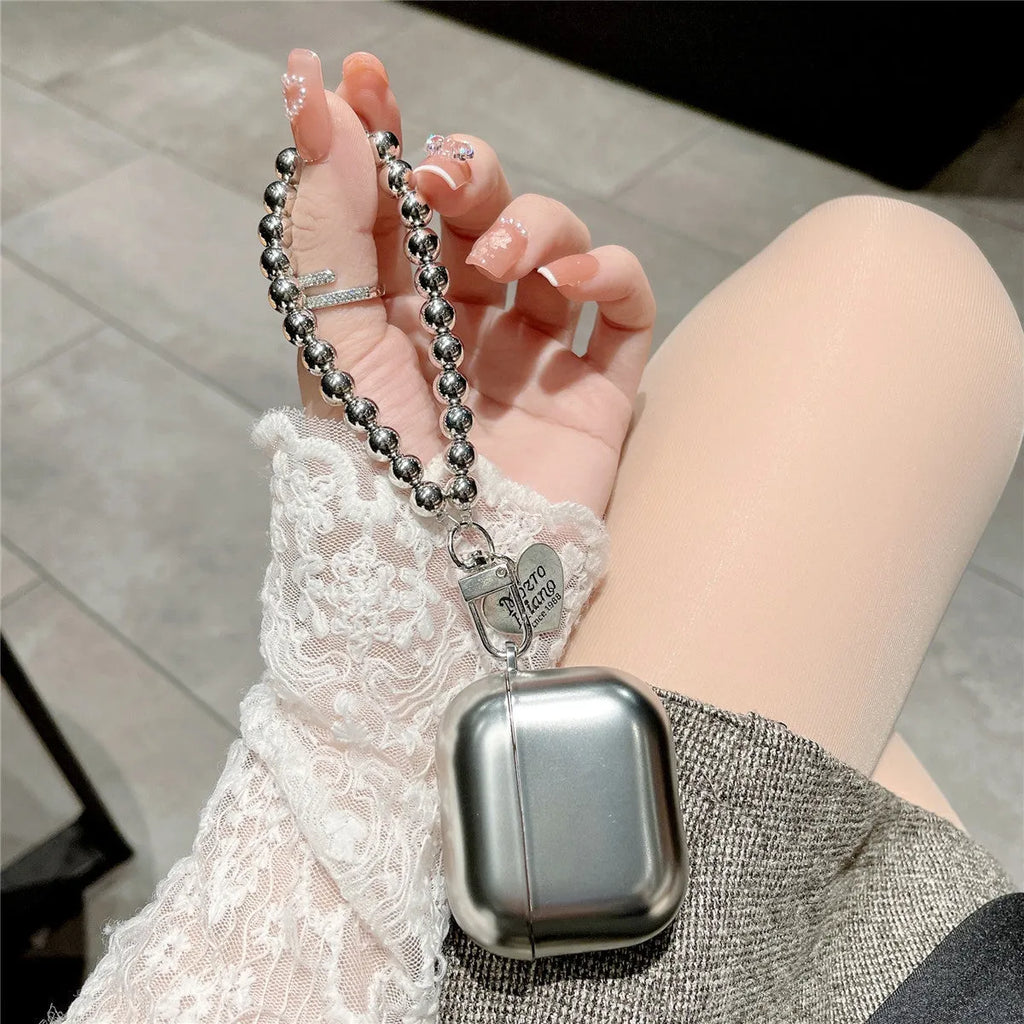 Matte plating TPU protective case for AirPods, shown in universal fit for multiple models.
