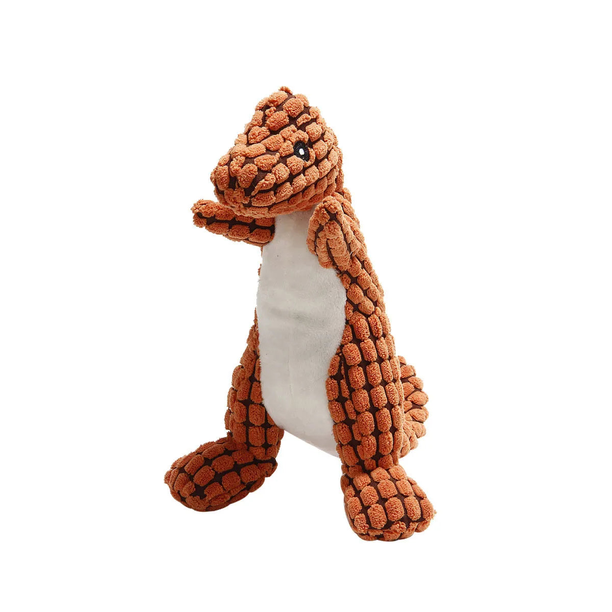 Grey, green, and orange bite-resistant dog toy with sound, shown with scale indicating 35cm length.
