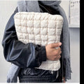 Black nylon laptop bag with cloud cotton padding and shockproof sleeve for 15.6-inch computers