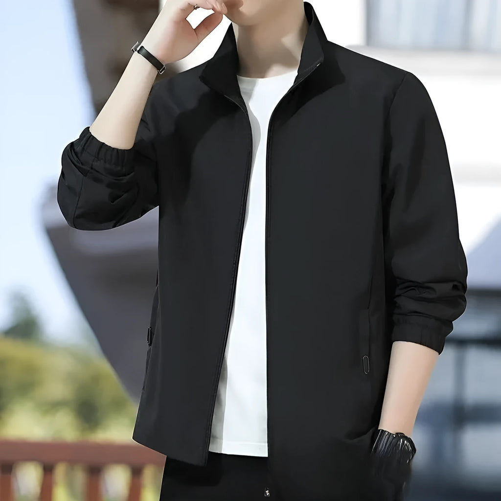 Korean style loose lapel autumn casual jacket with zipper pockets in multiple colour options
