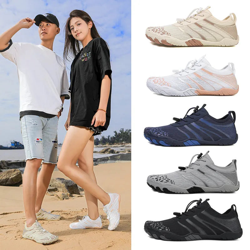 Lycra stretch fabric beach running shoes in multiple colours with sizes from 36 to 46
