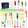 24-piece Mino Bog fishing blind box set with metal tackle components in Christmas packaging