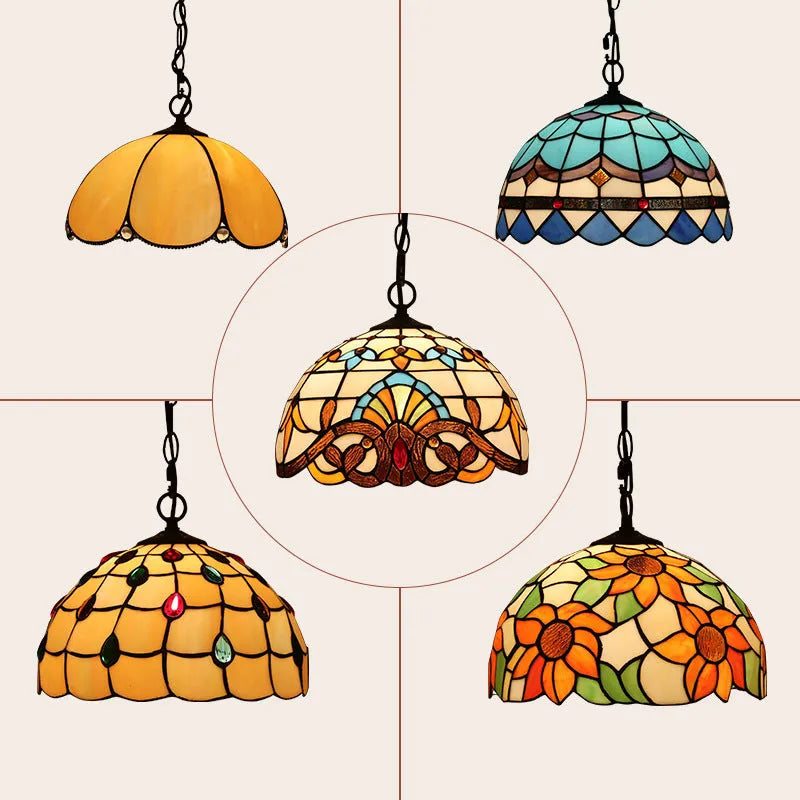 European baroque chandelier with coloured glaze finish and abstract design