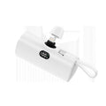 Capsule-shaped digital display wireless power bank with built-in plug in five colour options