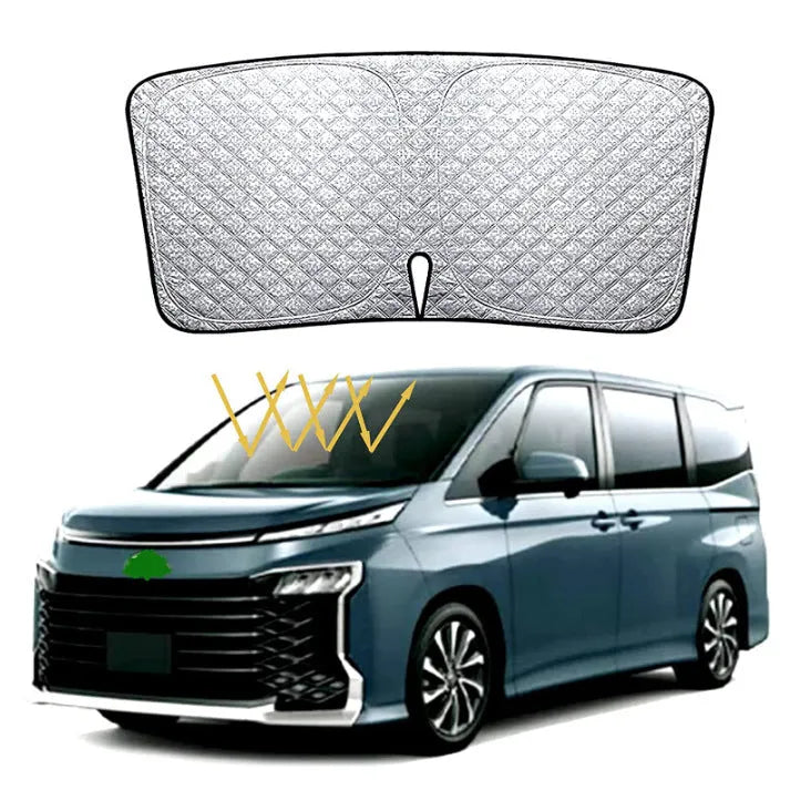 Silver reflective windscreen sunshade for Toyota NOAH XOVY 90 series car