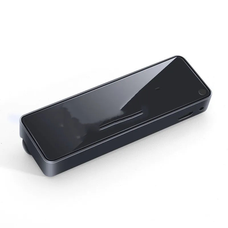 Black car air vent ambient light and perfume deodorizer with USB cable.