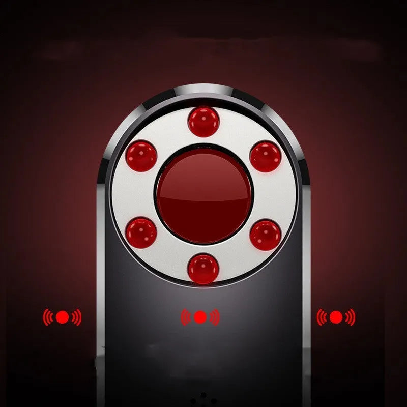 AK400 portable infrared anti-camera detector showing compact design and USB port