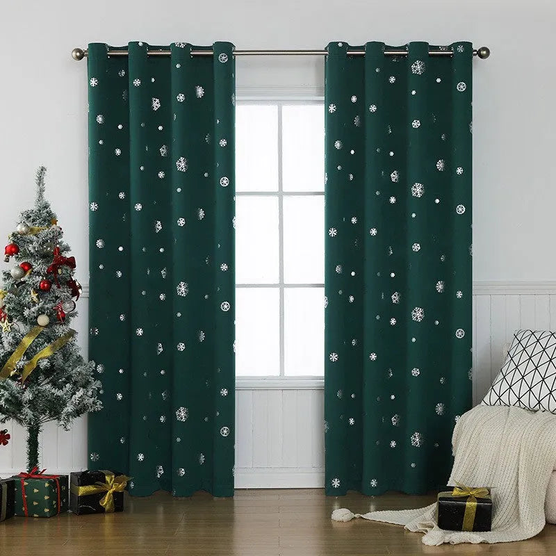 Hole-free snowflake pattern shade cloth curtain in polyester fabric showing high shading properties