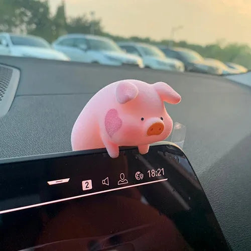 Resin cartoon pig figurine car dashboard ornament decoration