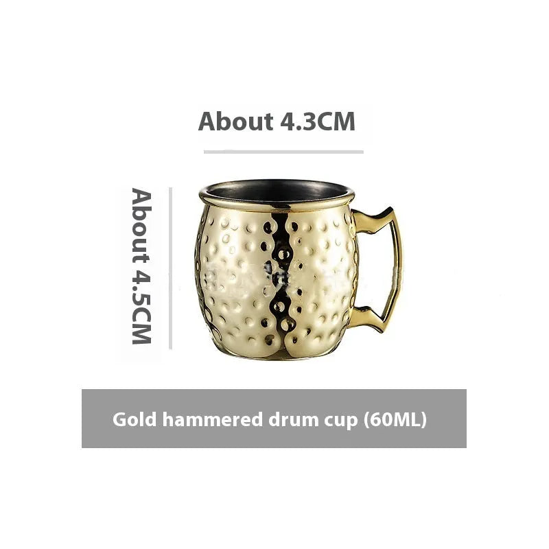 Stainless steel Moscow Mule cup with copper plating in multiple colour and capacity options