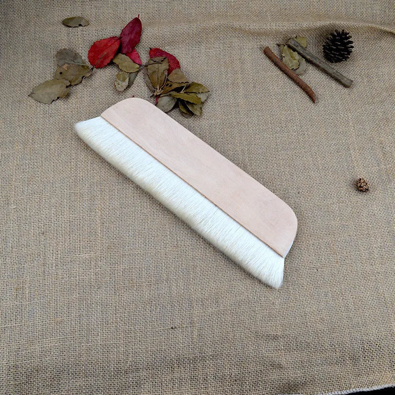 Wool art mounting brush in picture colour with four size options for paint paste application