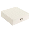 Large capacity jewellery storage box in solid red or white colour with fashionable simple design
