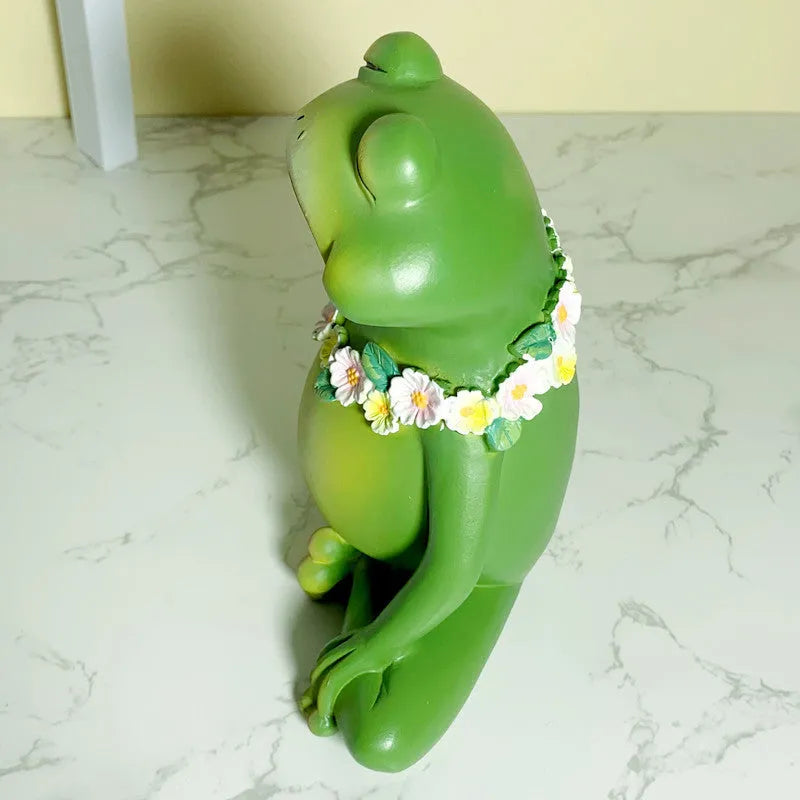 Magic Frog decoration in RDW123 colour, European style micro landscape ornament