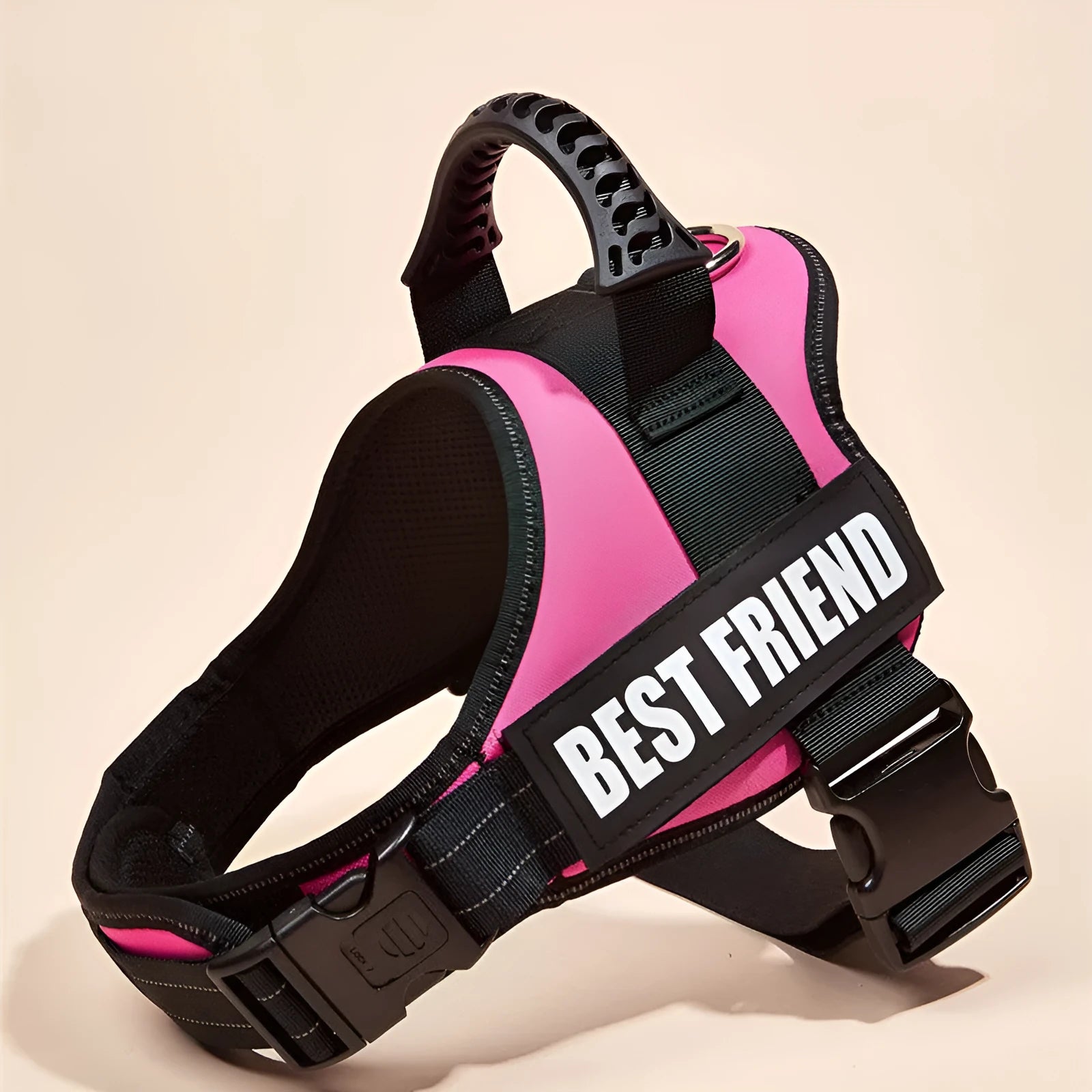 Nylon dog chest brace harness with Velcro closure in size L for large breed walking