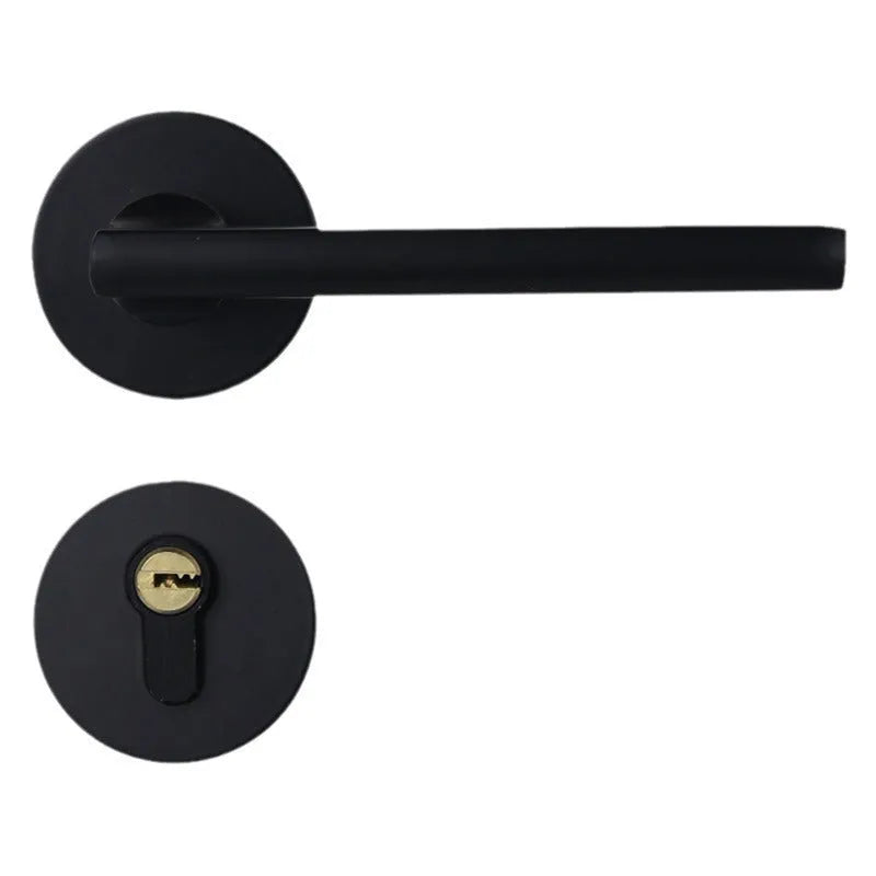 Aluminium alloy split magnetic door lock handle for timber doors in multiple style options
