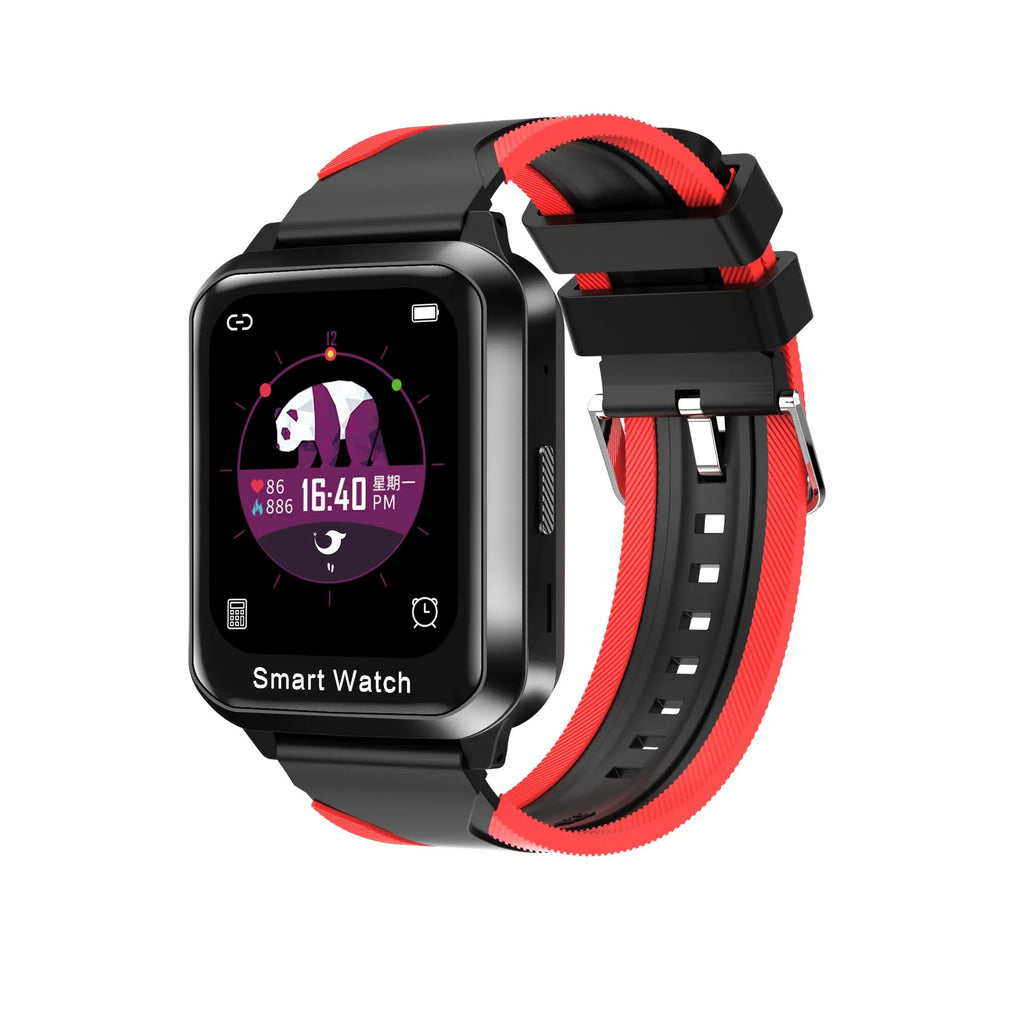 Smart bracelet with 1.78-inch split screen display on silicone wristband showing Bluetooth call interface
