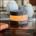 Small orange volcanic rock USB night lamp with touch dimming and essential oil tray