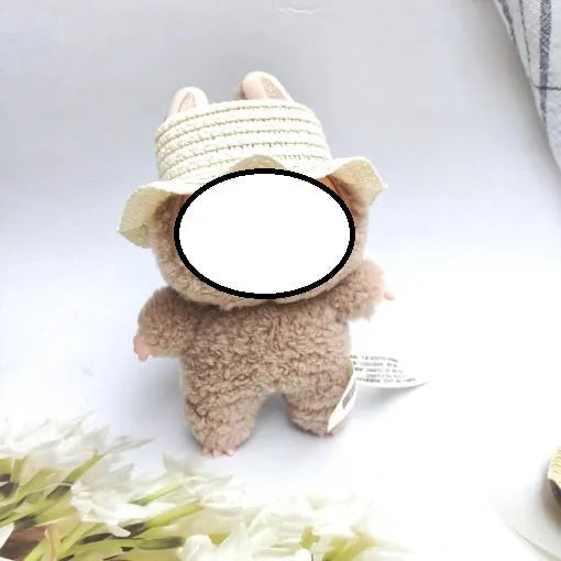 Papyrus straw leak-proof doll hat in beige for youth dolls height M and L