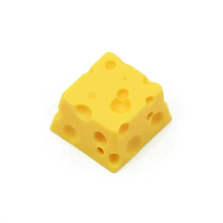 Yellow resin cheese wedge keycap for Cherry MX mechanical keyboards