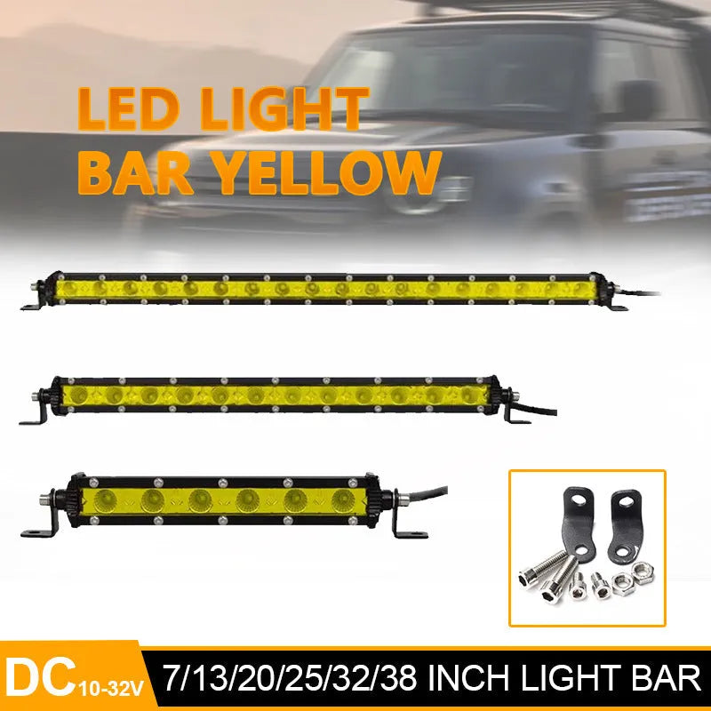 25-inch single row aluminium LED light bar for off-road truck and 4x4 vehicle lighting