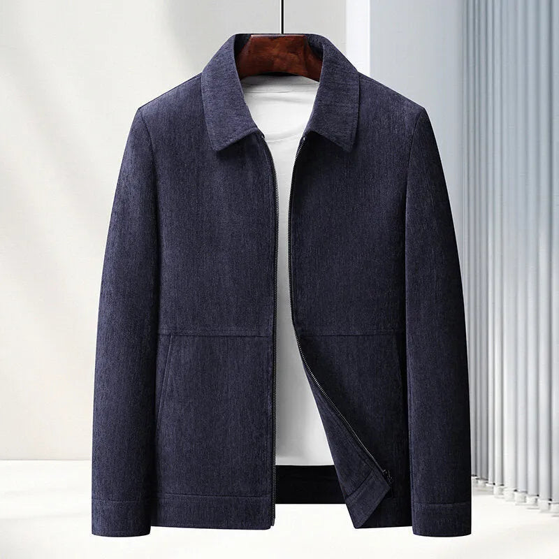 Men's casual lapel jacket coat in polyvinyl alcohol fibre available in four colours with slim fit design