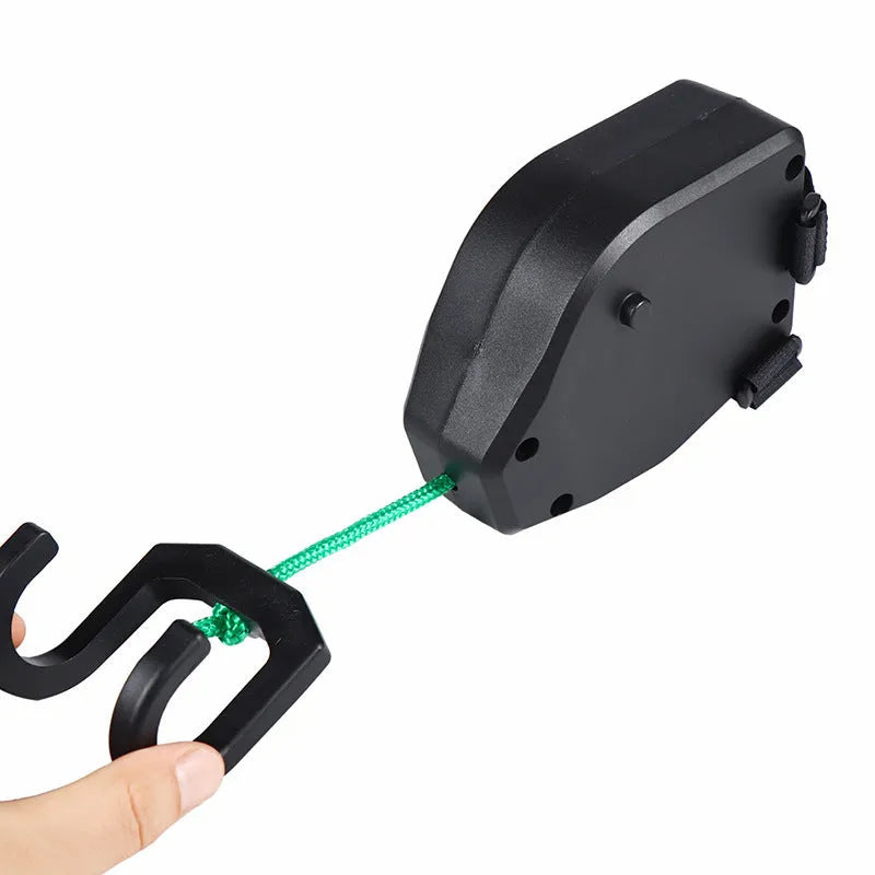 Black plastic bicycle trailer rope measuring 1.2 metres for converting standard bikes into transport solutions