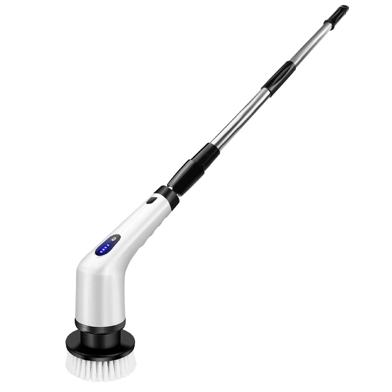 White lithium rechargeable handheld electric cleaning ball with cleaning brush