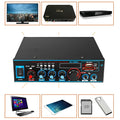 BT-309A-A black dual-power amplifier with Bluetooth and FM for home car audio