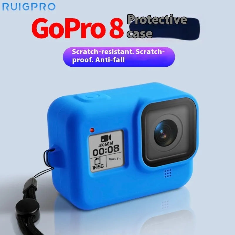 GoPro Hero 8 Black silicone protective sleeve and anti-lost carrying strap accessories