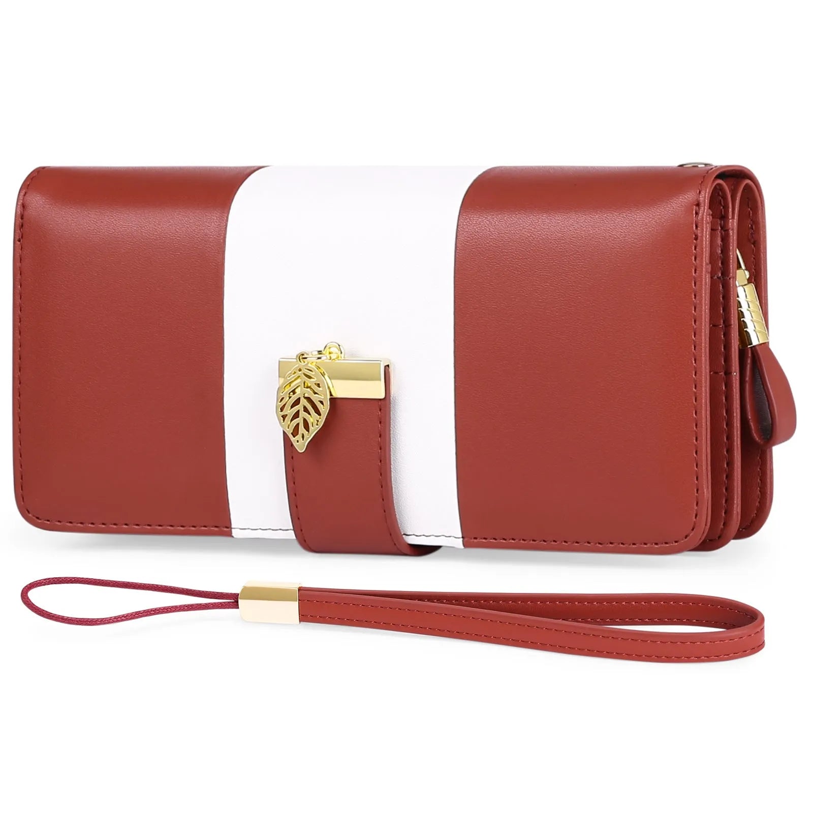 Anti-theft clutch handbag with lock and brush compartment in PU leather, shown in black colour.