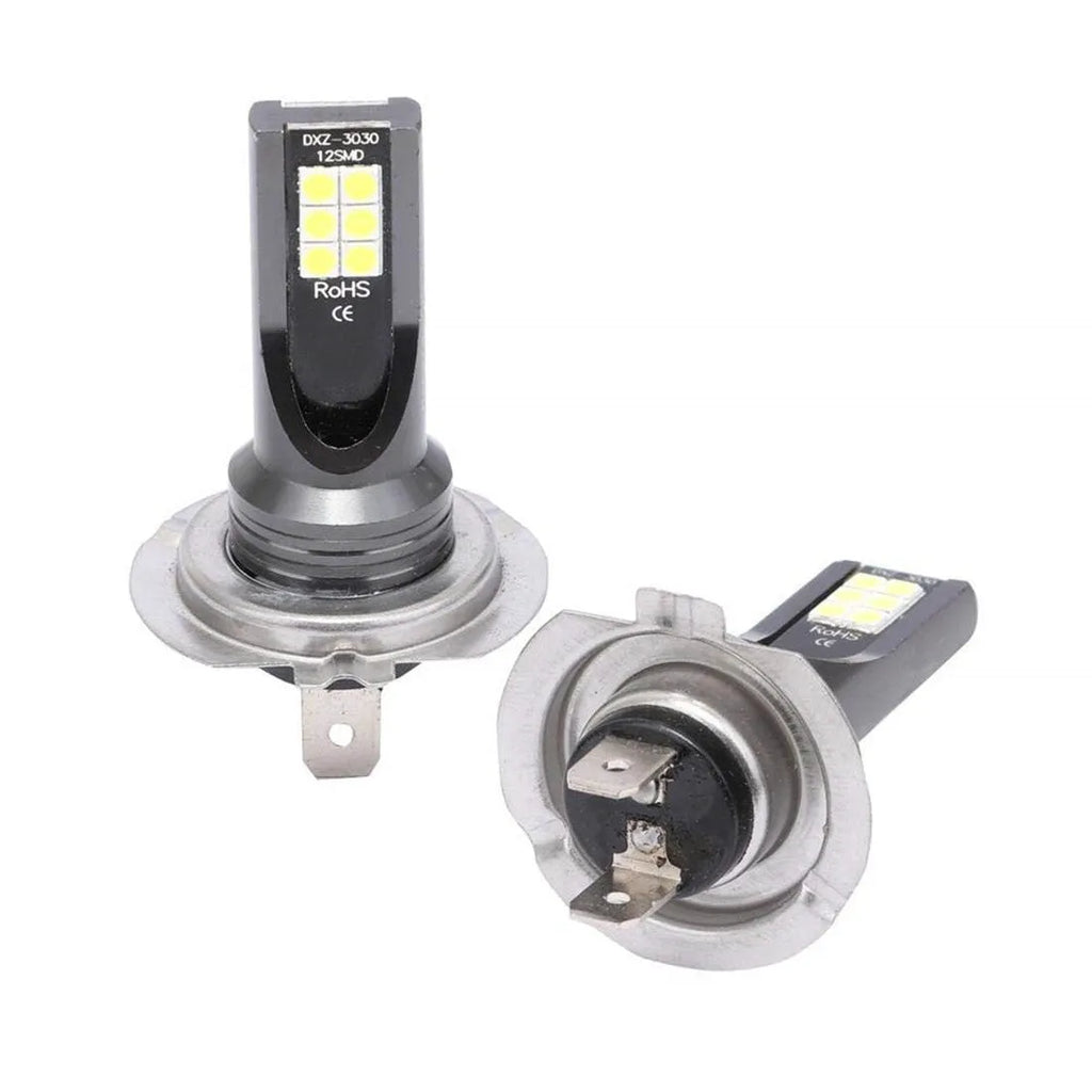 H7 110W LED car fog lights with aluminium housing and 12 SMD bulbs