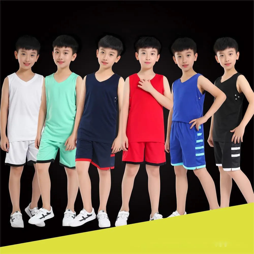 A white breathable sports vest for basketball and campus training on a mannequin.