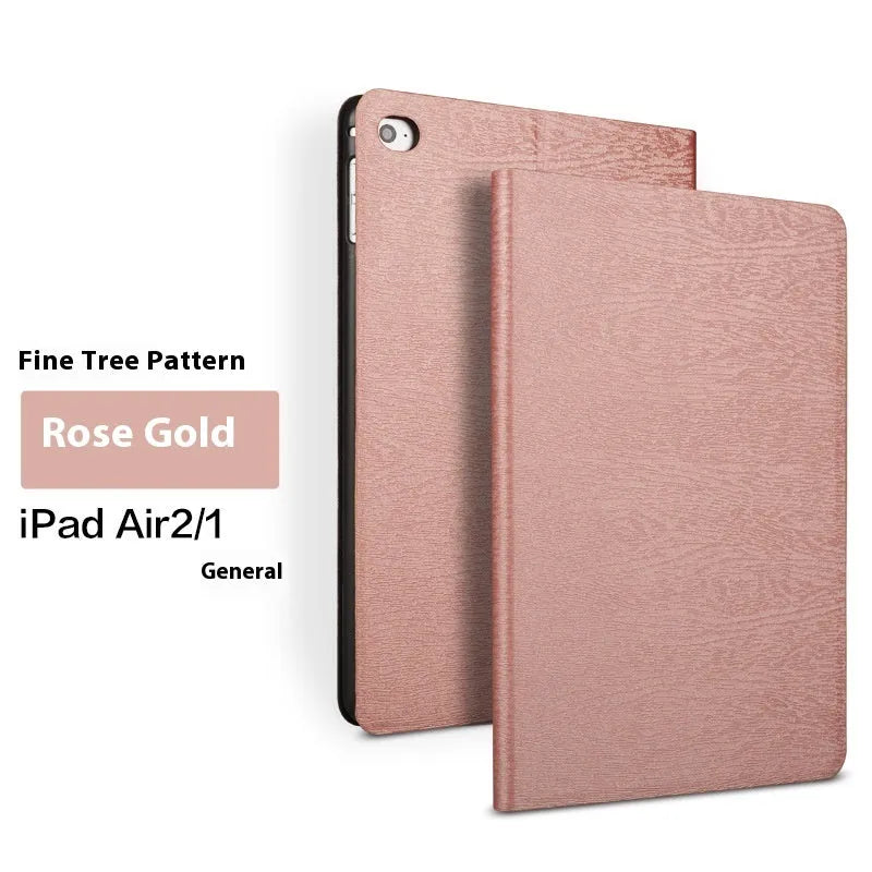 Universal iPad protective cover in sapphire blue or black imitation leather with sleep/wake bracket function